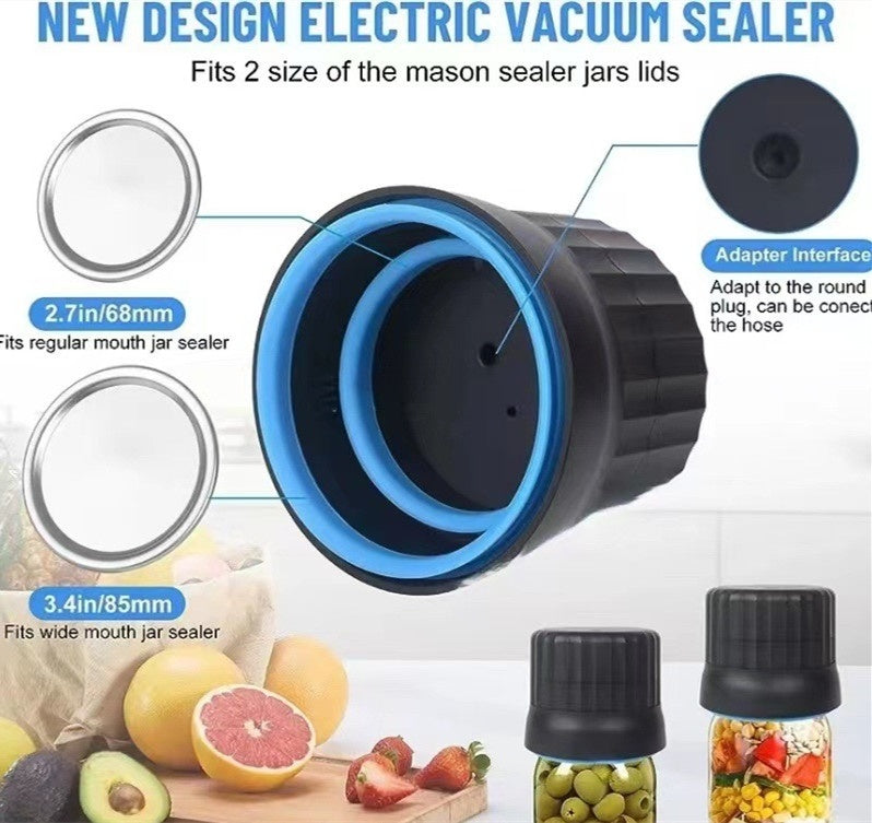 Electric Mason Jar Vacuum Sealer – Automatic & Integrated