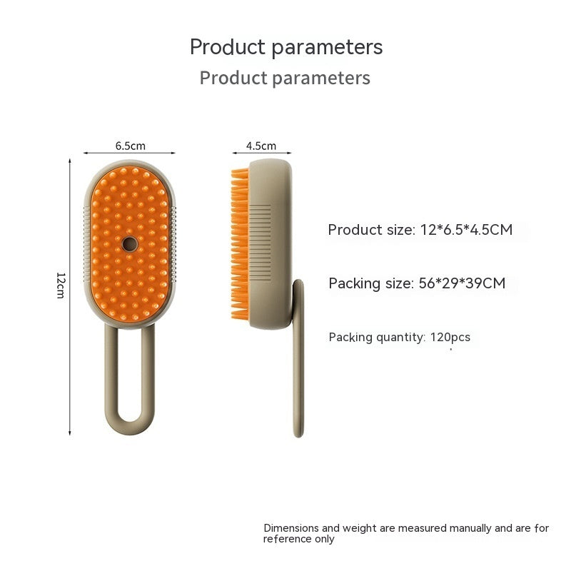 3-in-1 Electric Steam Brush for Cat & Dog Grooming